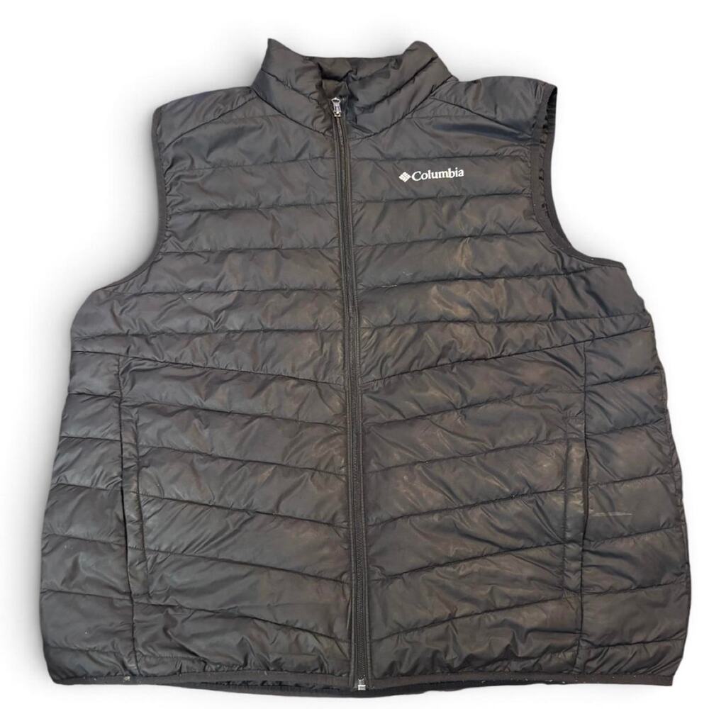 Columbia Black Lightweight Puffer Vest Men’s XL Full Zip